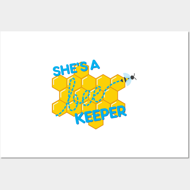 She&#39;s a bee-keeper Wall Art by NVDesigns